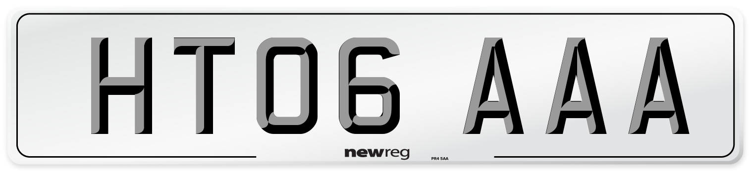 HT06 AAA Number Plate from New Reg